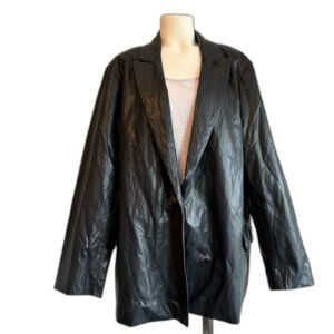 Venus Vegan Faux Black Leather Jacket 22